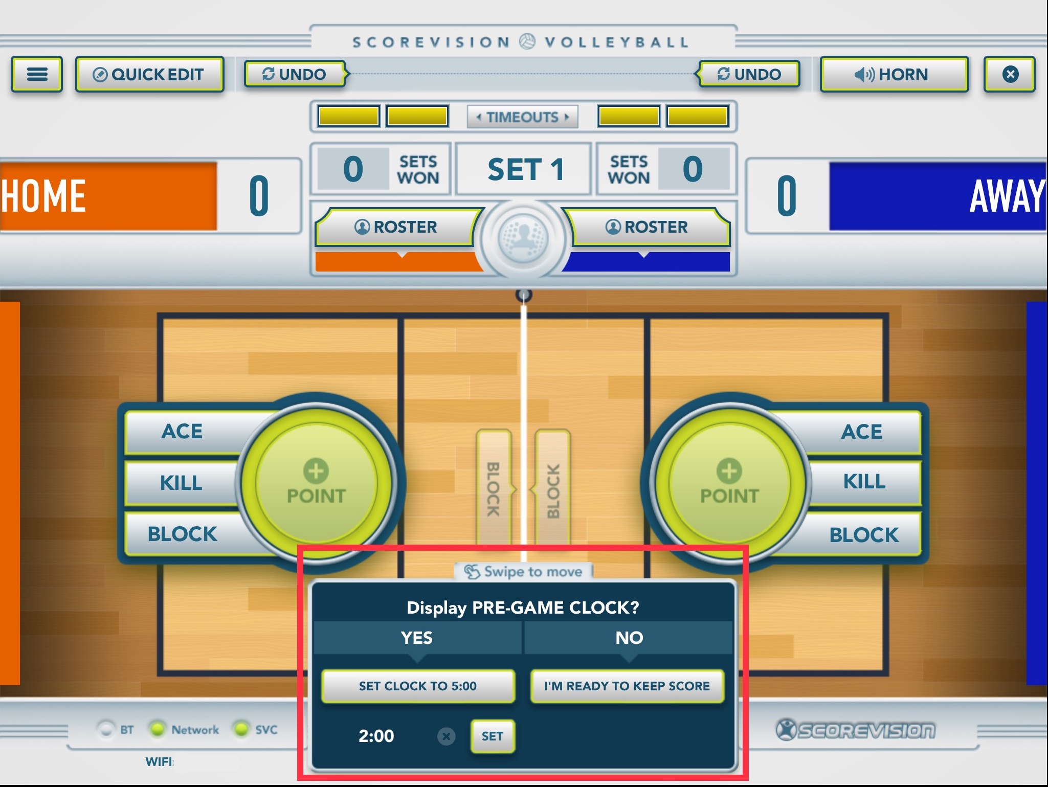 Using the Volleyball Scorekeeper App